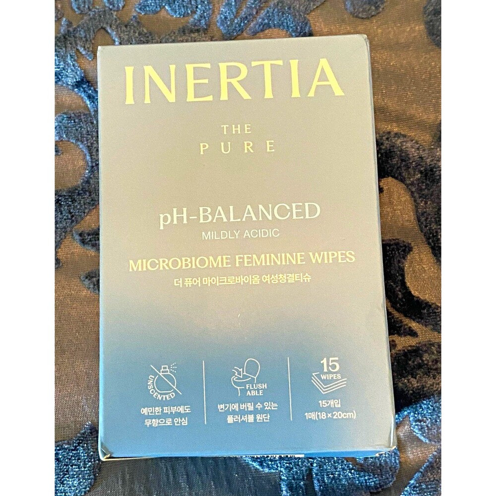 INERTIA The Pure Feminine Wipes 15 Ct pH Balanced Unscented